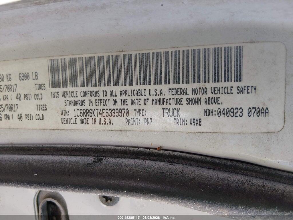 1C6RR6KT4ES339970 2014 RAM 1500 photo no. 9