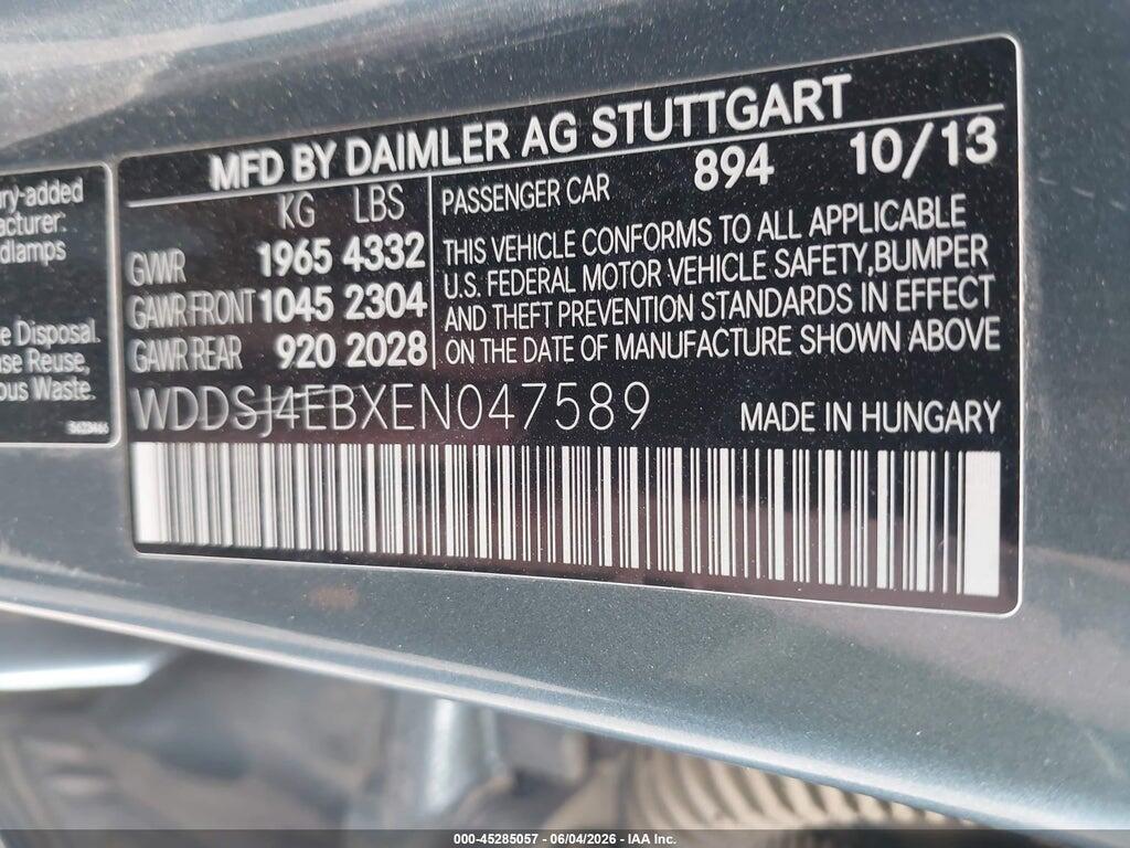 WDDSJ4EBXEN047589 2014 MERCEDES-BENZ CLA 250 photo no. 9