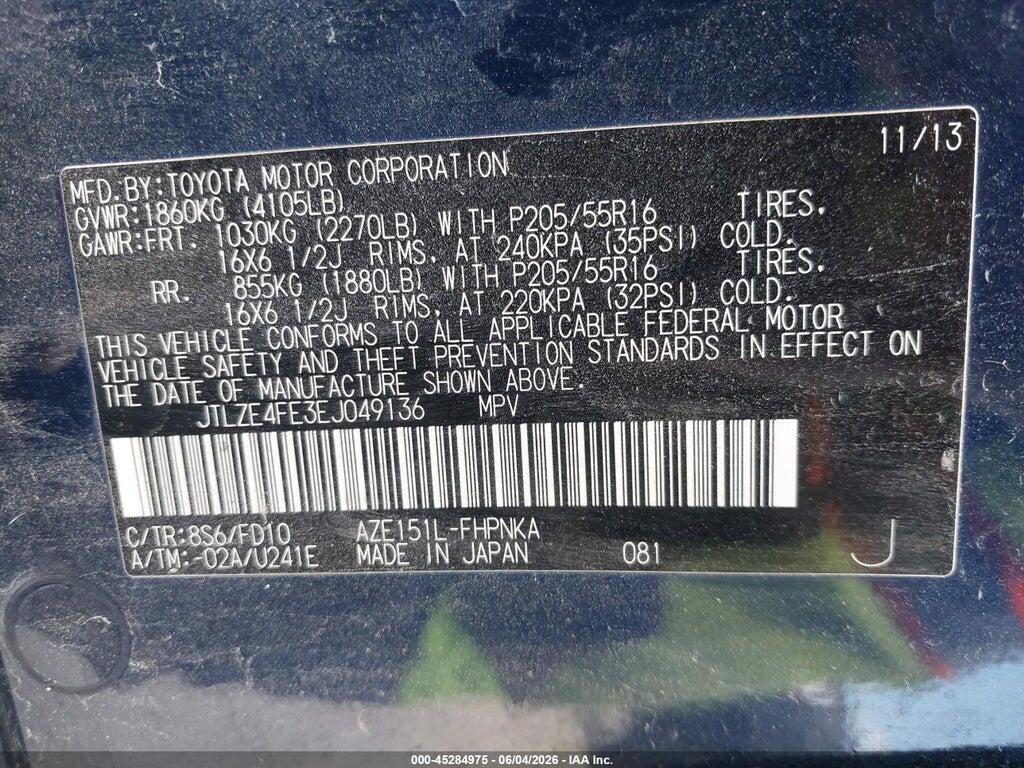 JTLZE4FE3EJ049136 2014 SCION XB photo no. 9