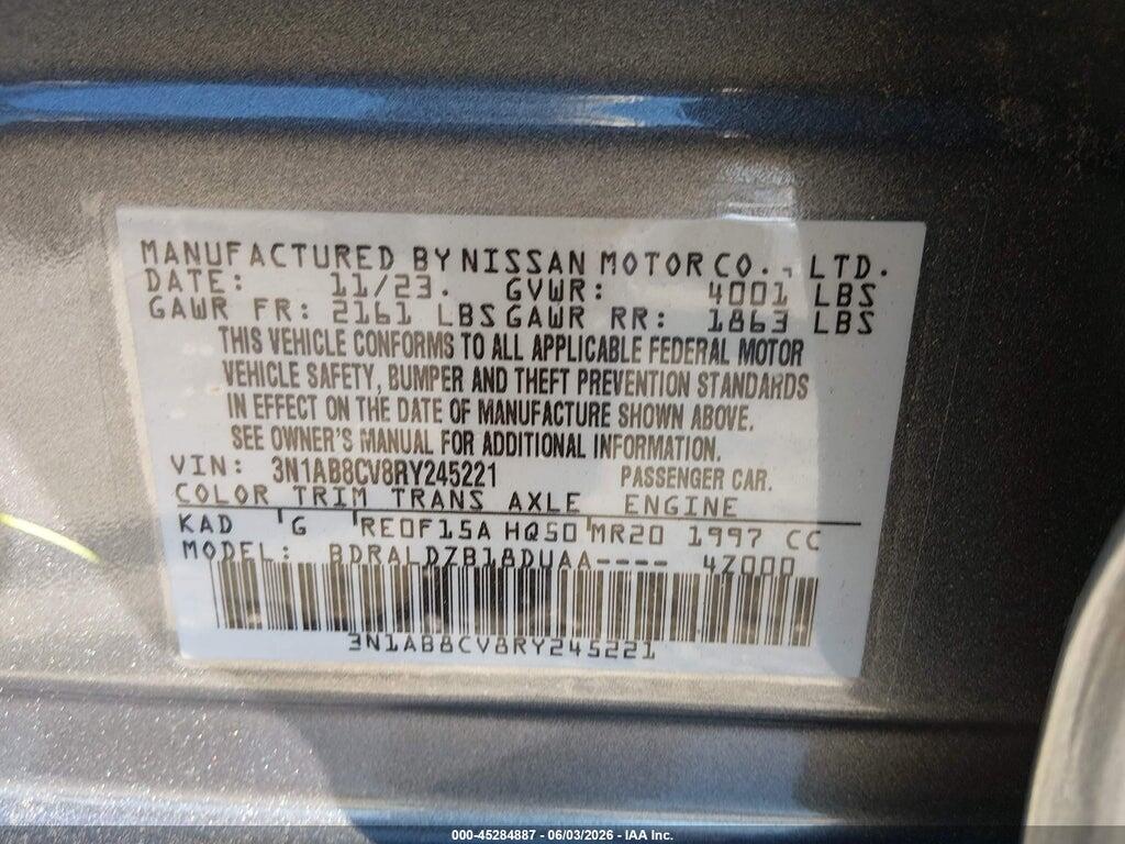 3N1AB8CV8RY245221 2024 NISSAN SENTRA photo no. 9