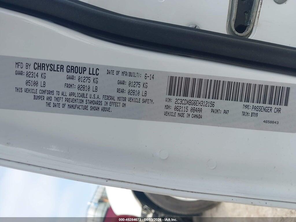 2C3CDXBG6EH312156 2014 DODGE CHARGER photo no. 9