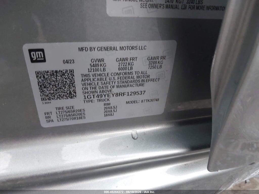 1GT49YEY8RF129537 2024 GMC SIERRA 3500HD photo no. 9