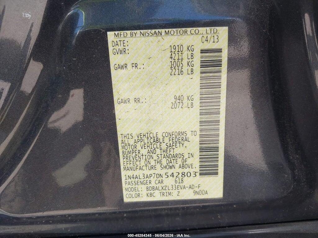 1N4AL3AP7DN542803 2013 NISSAN ALTIMA photo no. 9
