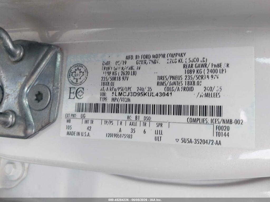 5LMCJ3D95KUL43041 2019 LINCOLN MKC photo no. 9