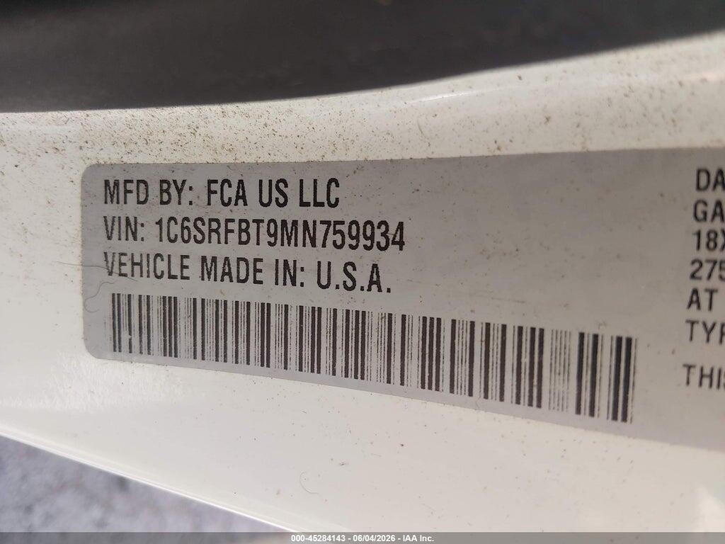 1C6SRFBT9MN759934 2021 RAM 1500 photo no. 9