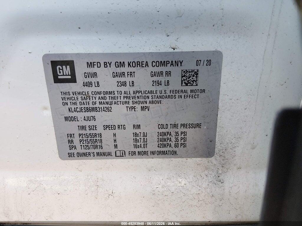 KL4CJESB6MB314262 2021 BUICK ENCORE photo no. 9