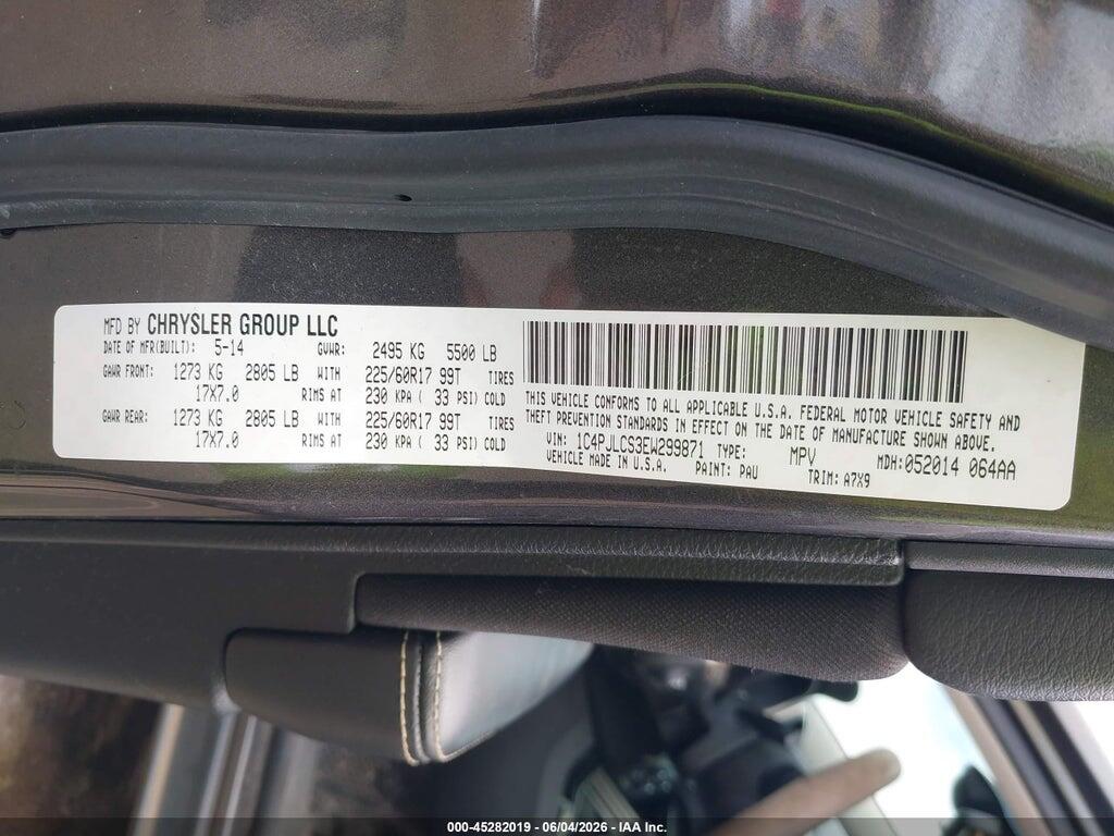 1C4PJLCS3EW299871 2014 JEEP CHEROKEE photo no. 9