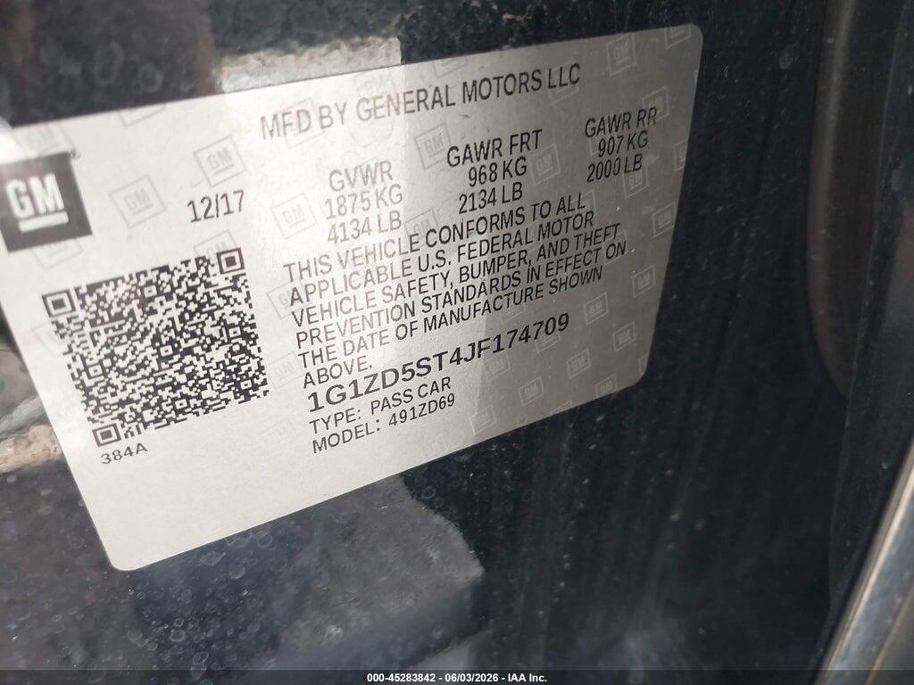 1G1ZD5ST4JF174709 2018 CHEVROLET MALIBU photo no. 9