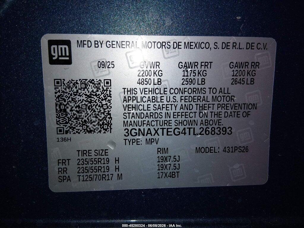 3GNAXTEG4TL268393 2026 CHEVROLET EQUINOX photo no. 9