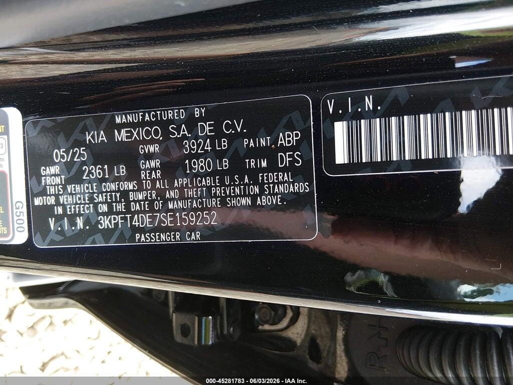 3KPFT4DE7SE159252 2025 KIA K4 photo no. 9