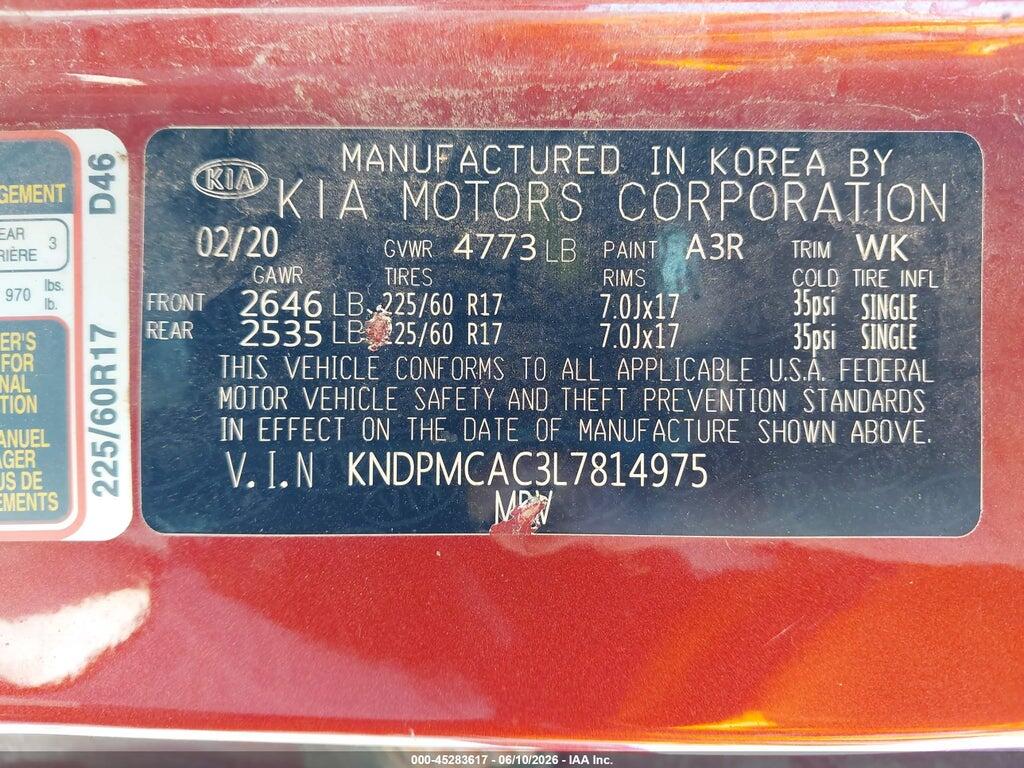 KNDPMCAC3L7814975 2020 KIA SPORTAGE photo no. 9