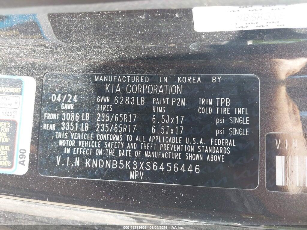 KNDNB5K3XS6456446 2025 KIA CARNIVAL MPV photo no. 9