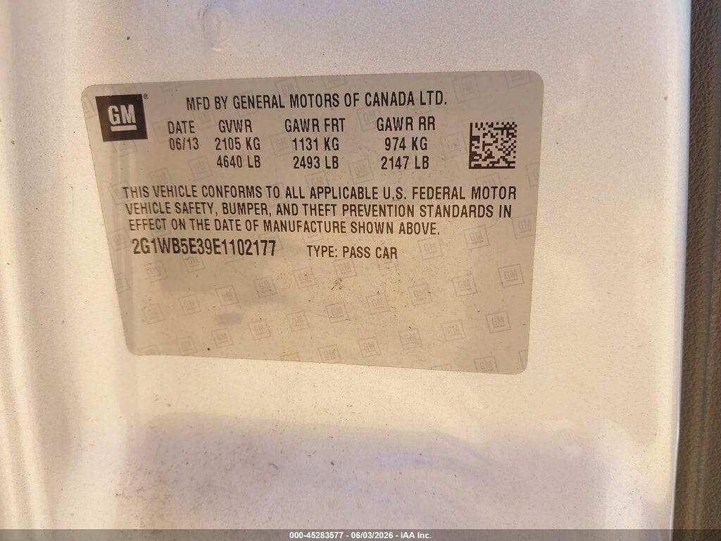 2G1WB5E39E1102177 2014 CHEVROLET IMPALA LIMITED photo no. 9