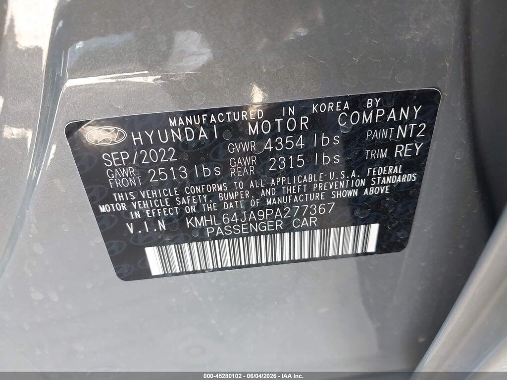 KMHL64JA9PA277367 2023 HYUNDAI SONATA photo no. 9