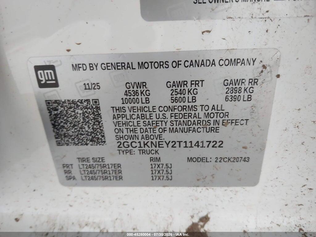 2GC1KNEY2T1141722 2026 CHEVROLET SILVERADO 2500 HD photo no. 9