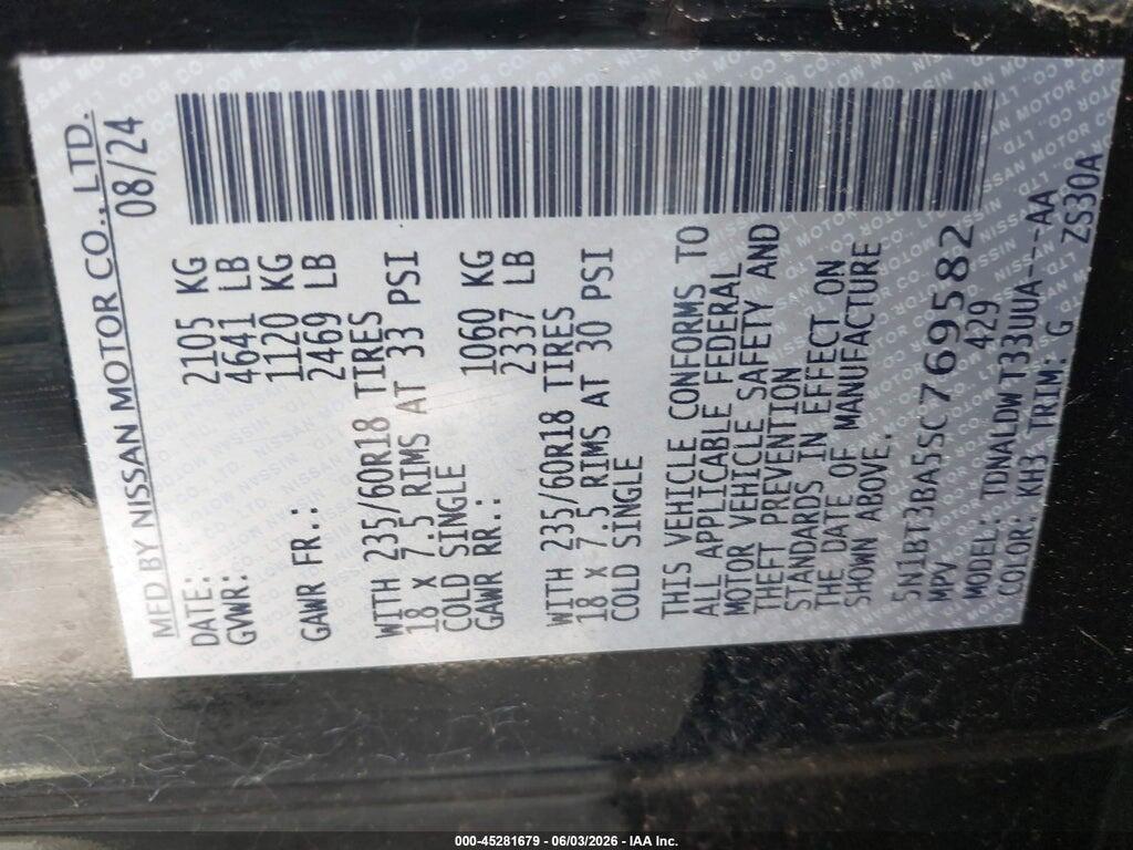 5N1BT3BA5SC769582 2025 NISSAN ROGUE photo no. 9
