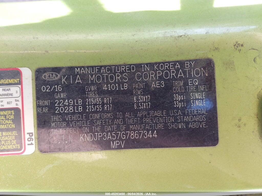 KNDJP3A57G7867344 2016 KIA SOUL photo no. 9