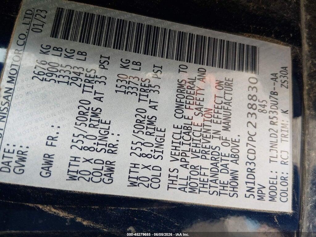 5N1DR3CD7PC238830 2023 NISSAN PATHFINDER photo no. 9