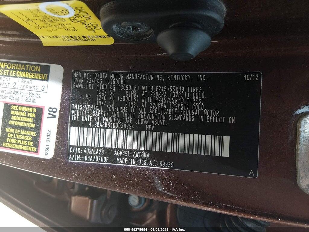 4T3BA3BB1DU038294 2013 TOYOTA VENZA photo no. 9
