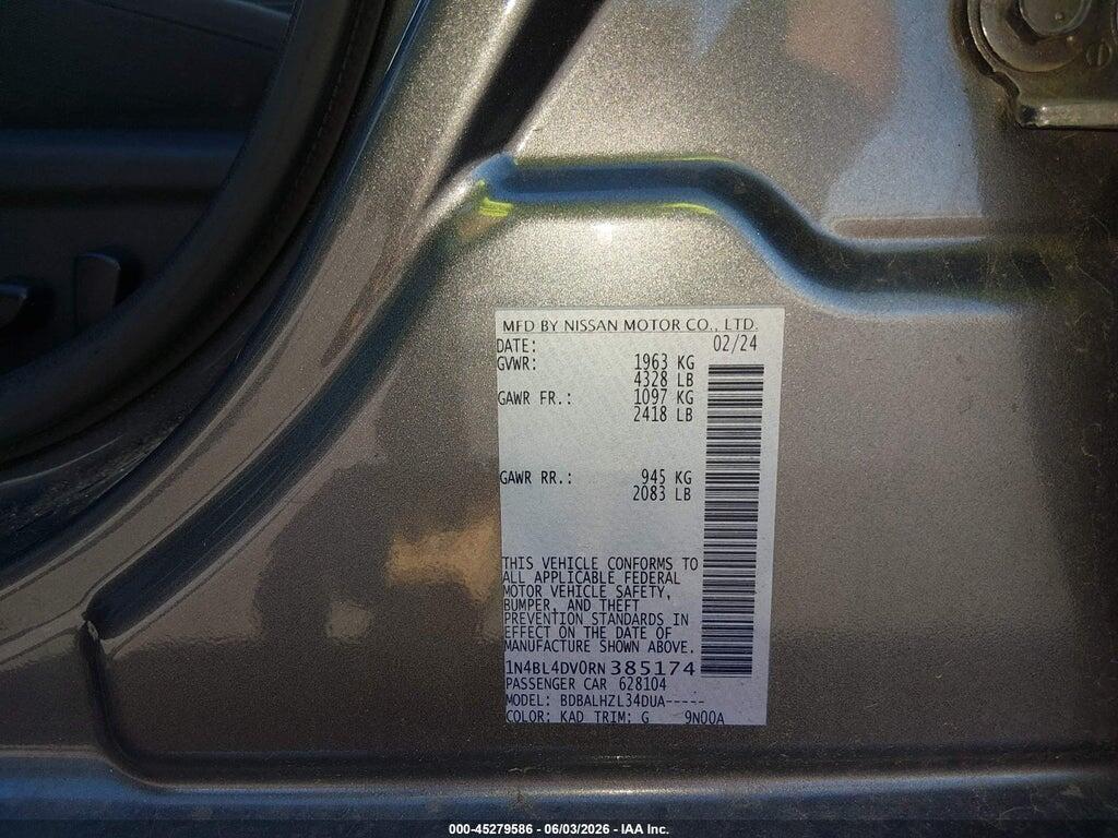 1N4BL4DV0RN385174 2024 NISSAN ALTIMA photo no. 9