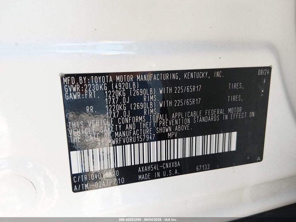 4T3MWRFV0RU157947 2024 TOYOTA RAV4 HYBRID photo no. 9