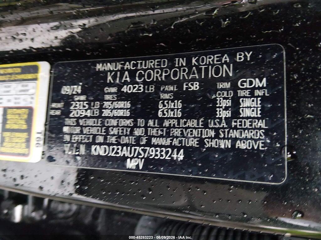 KNDJ23AU7S7933244 2025 KIA SOUL photo no. 9