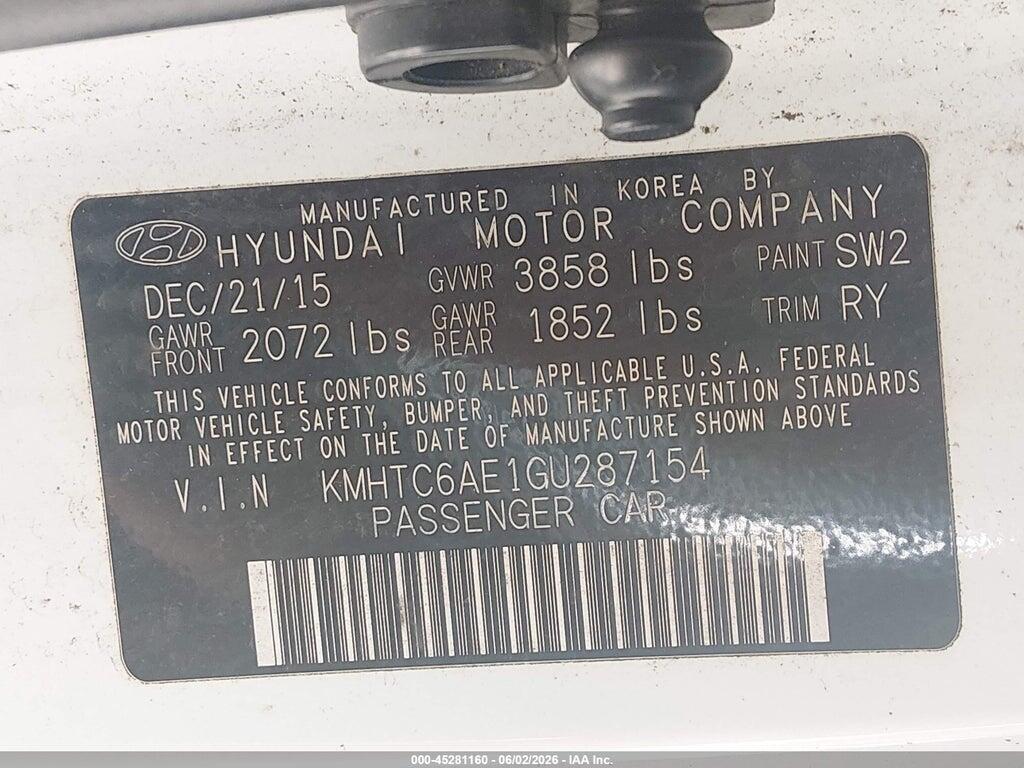 KMHTC6AE1GU287154 2016 HYUNDAI VELOSTER photo no. 9