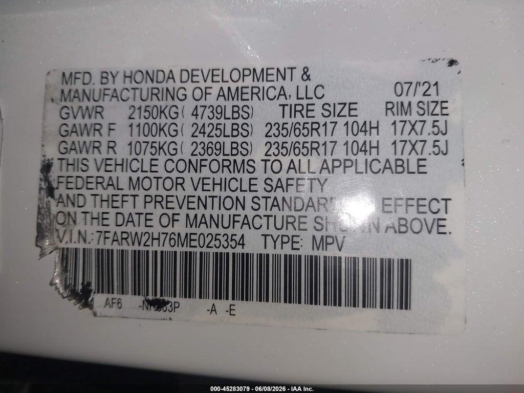 7FARW2H76ME025354 2021 HONDA CR-V photo no. 9