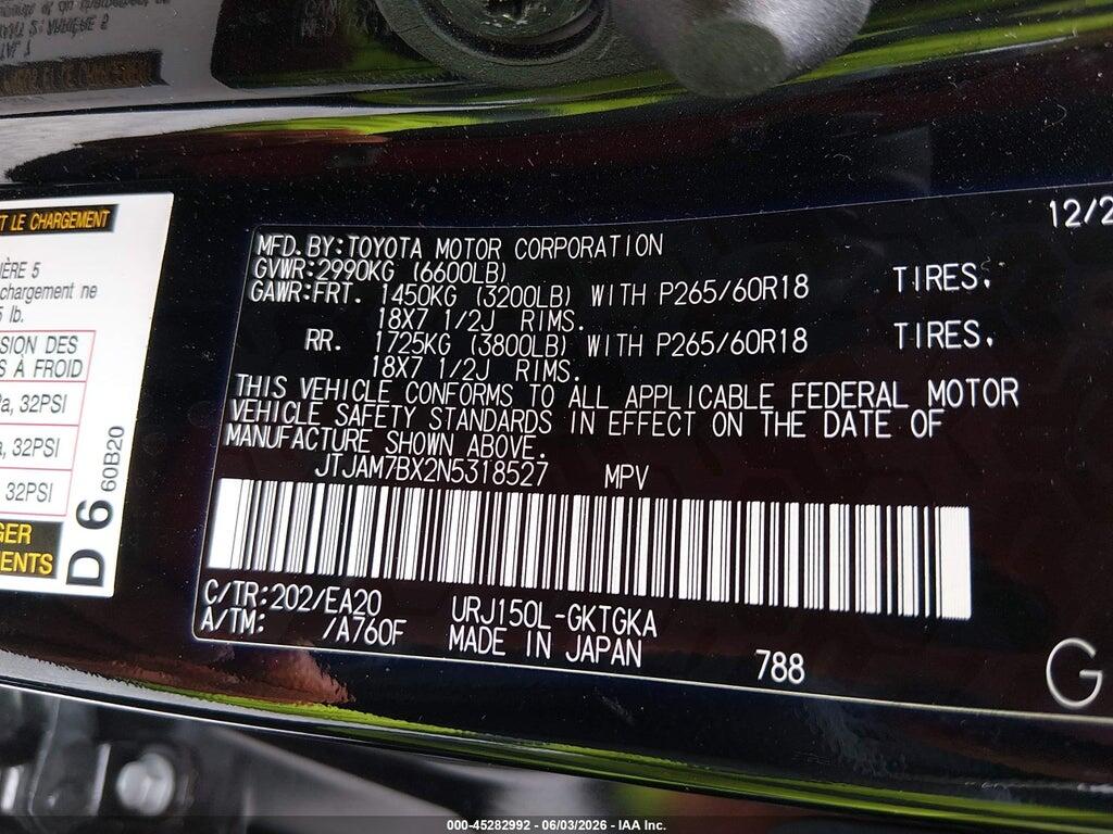 JTJAM7BX2N5318527 2022 LEXUS GX 460 photo no. 9