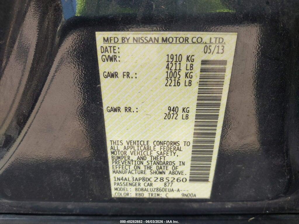 1N4AL3AP8DC285260 2013 NISSAN ALTIMA photo no. 9
