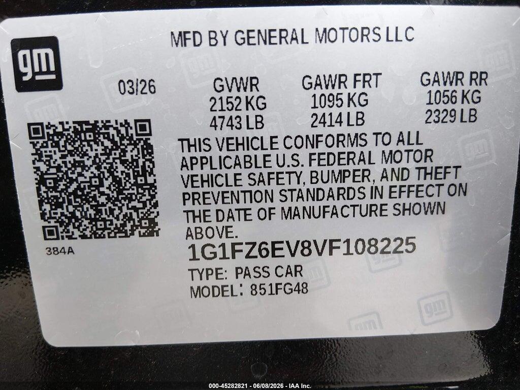 1G1FZ6EV8VF108225 2027 CHEVROLET BOLT photo no. 9