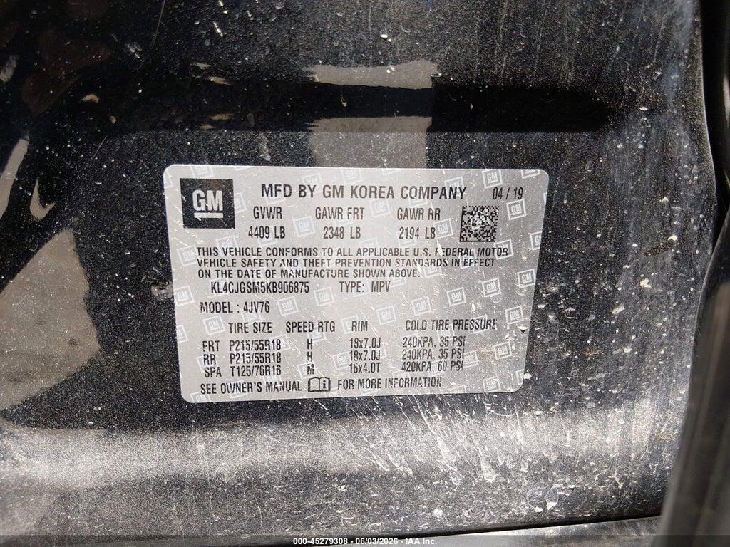 KL4CJGSM5KB906875 2019 BUICK ENCORE photo no. 9