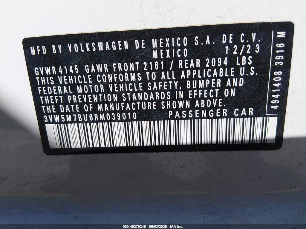 3VW5M7BU6RM039010 2024 VOLKSWAGEN JETTA photo no. 9