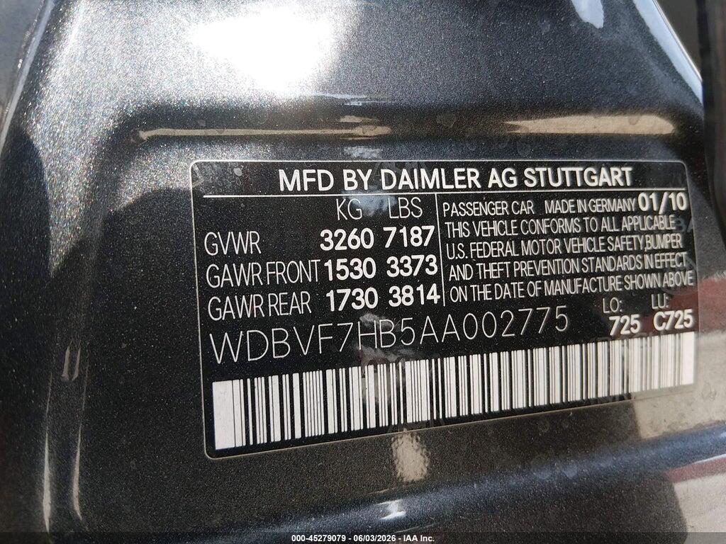 WDBVF7HB5AA002775 2010 MAYBACH 57 photo no. 9