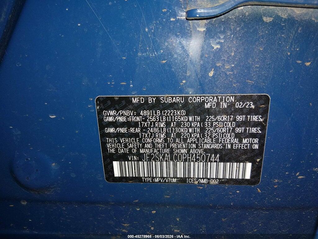 JF2SKALC0PH450744 2023 SUBARU FORESTER photo no. 9