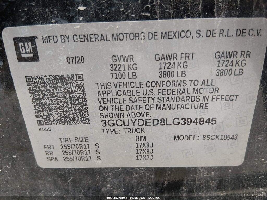 3GCUYDED8LG394845 2020 CHEVROLET SILVERADO 1500 photo no. 9