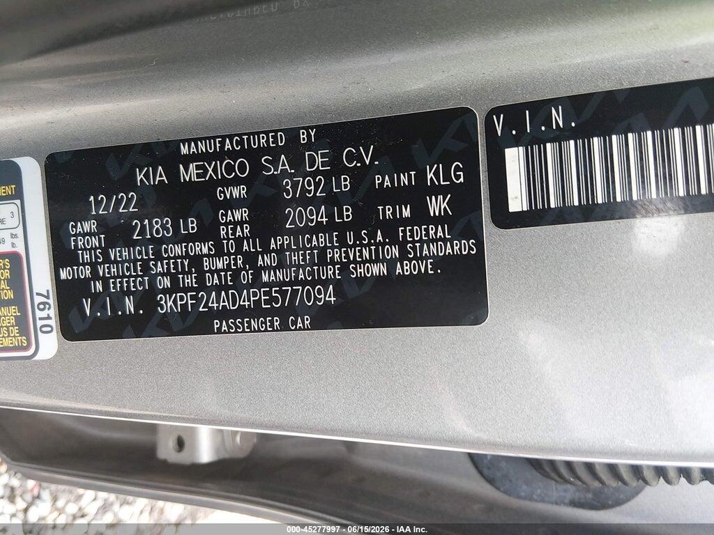 3KPF24AD4PE577094 2023 KIA FORTE photo no. 9