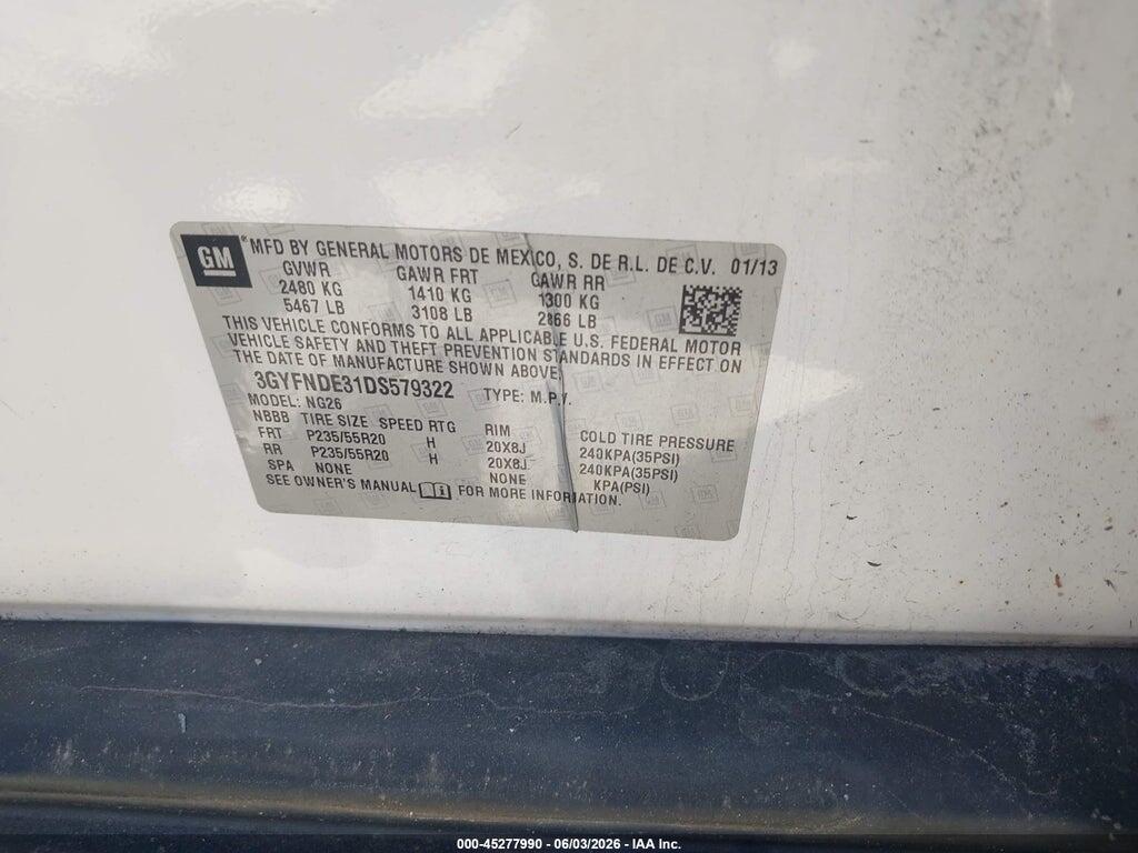 3GYFNDE31DS579322 2013 CADILLAC SRX photo no. 9