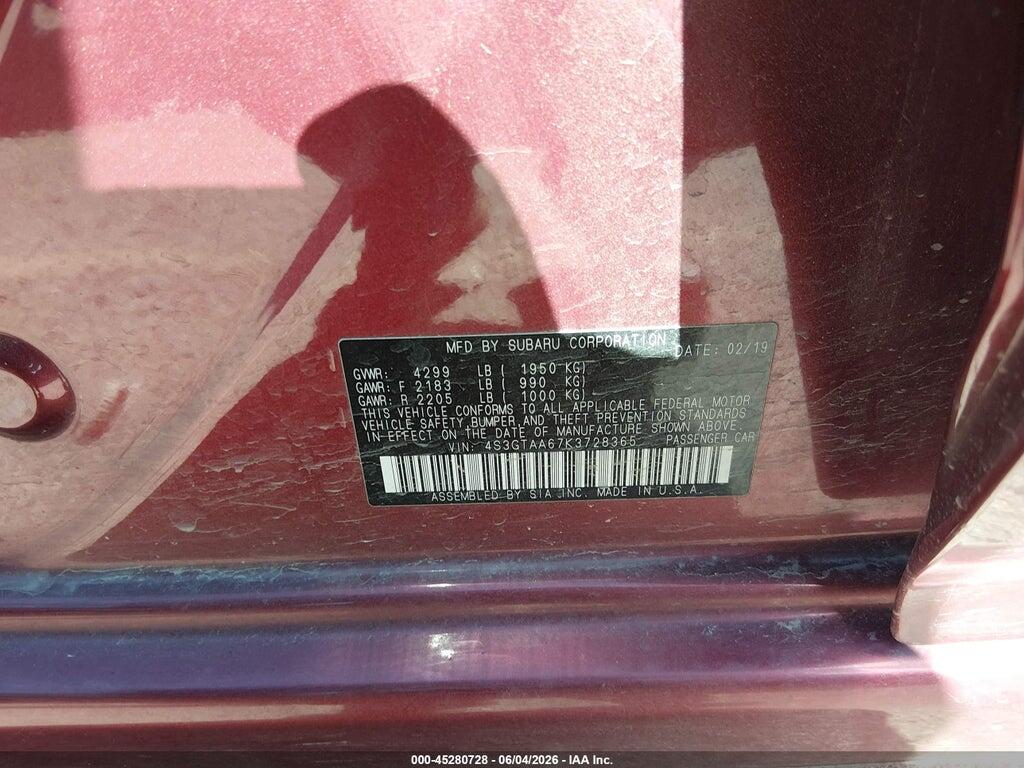 4S3GTAA67K3728365 2019 SUBARU IMPREZA photo no. 9