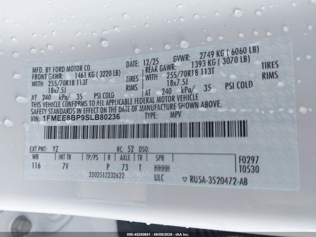 1FMEE8BP9SLB80236 2025 FORD BRONCO photo no. 9