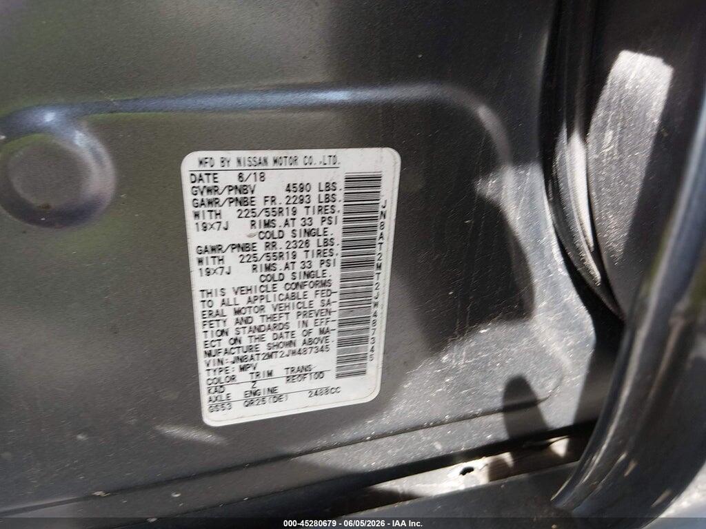 JN8AT2MT2JW487345 2018 NISSAN ROGUE photo no. 9