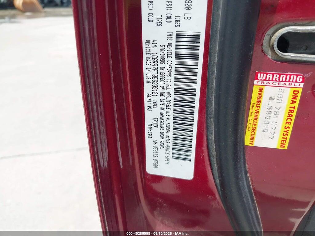 1C6RR7FT3ES339121 2014 RAM 1500 photo no. 9