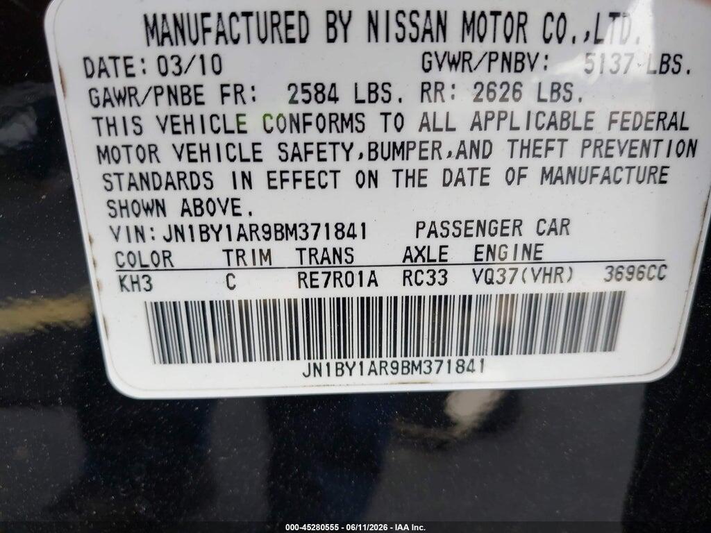 JN1BY1AR9BM371841 2011 INFINITI M37X photo no. 9