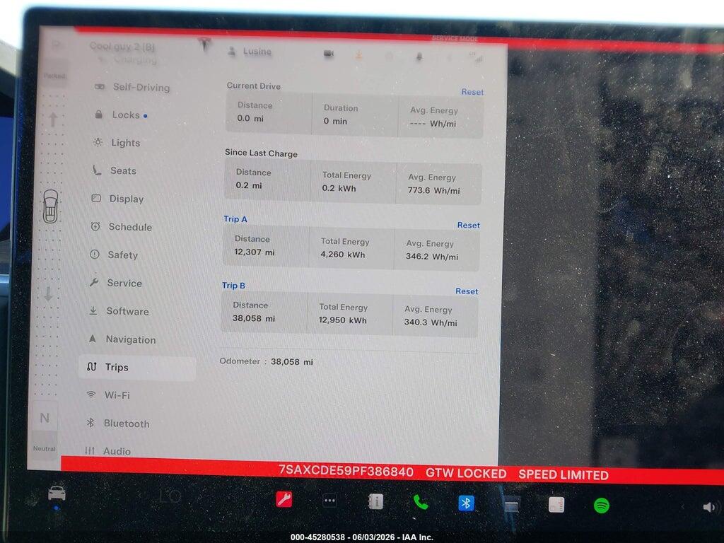 7SAXCDE59PF386840 2023 TESLA MODEL X photo no. 7