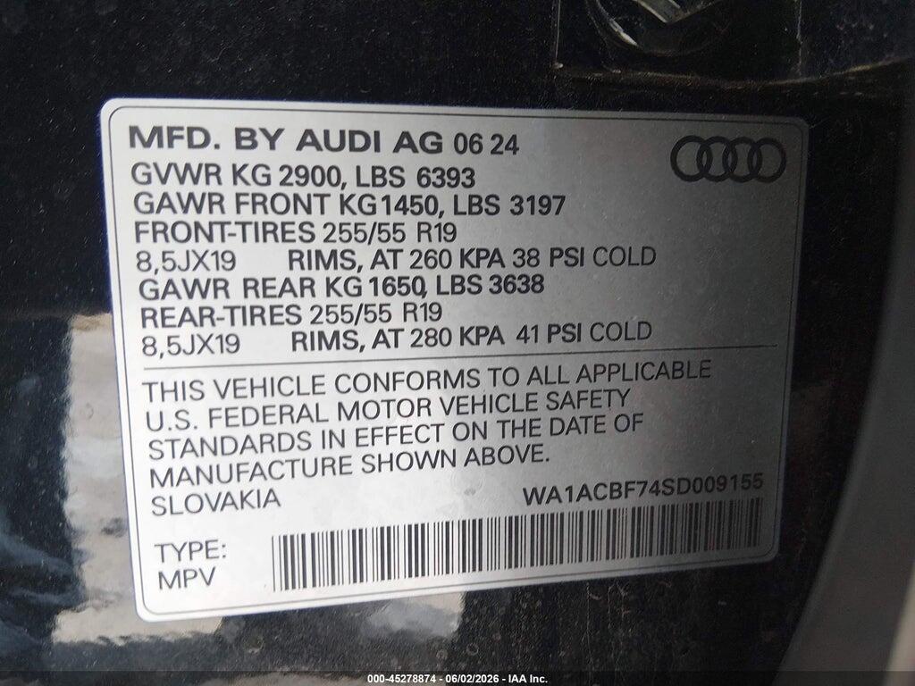 WA1ACBF74SD009155 2025 AUDI Q7 photo no. 9
