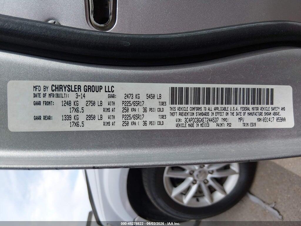 3C4PDCBGXET244537 2014 DODGE JOURNEY photo no. 9
