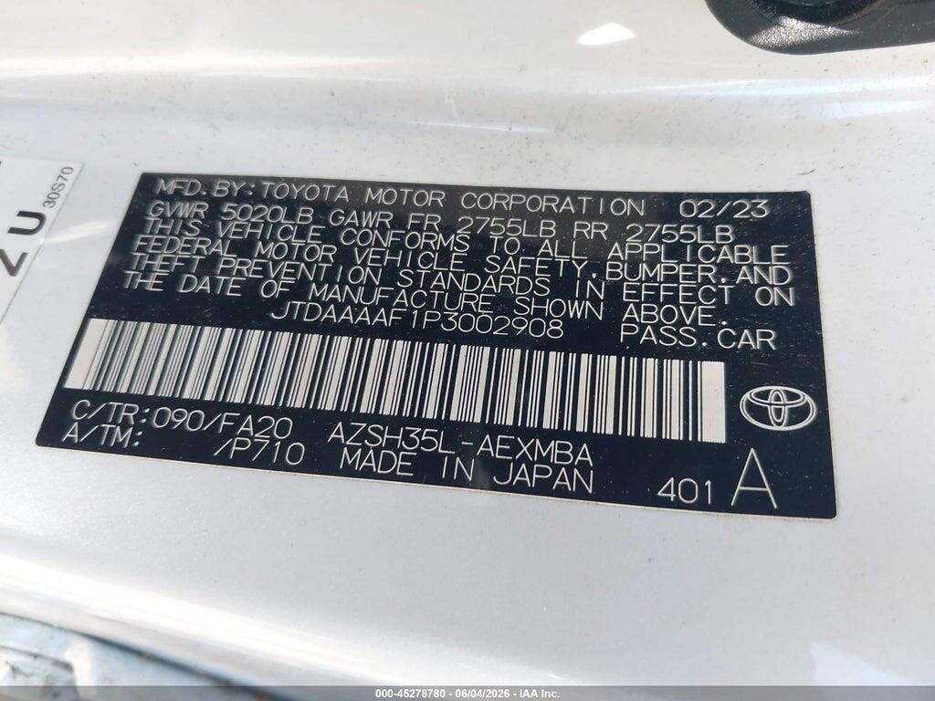 JTDAAAAF1P3002908 2023 TOYOTA CROWN photo no. 9