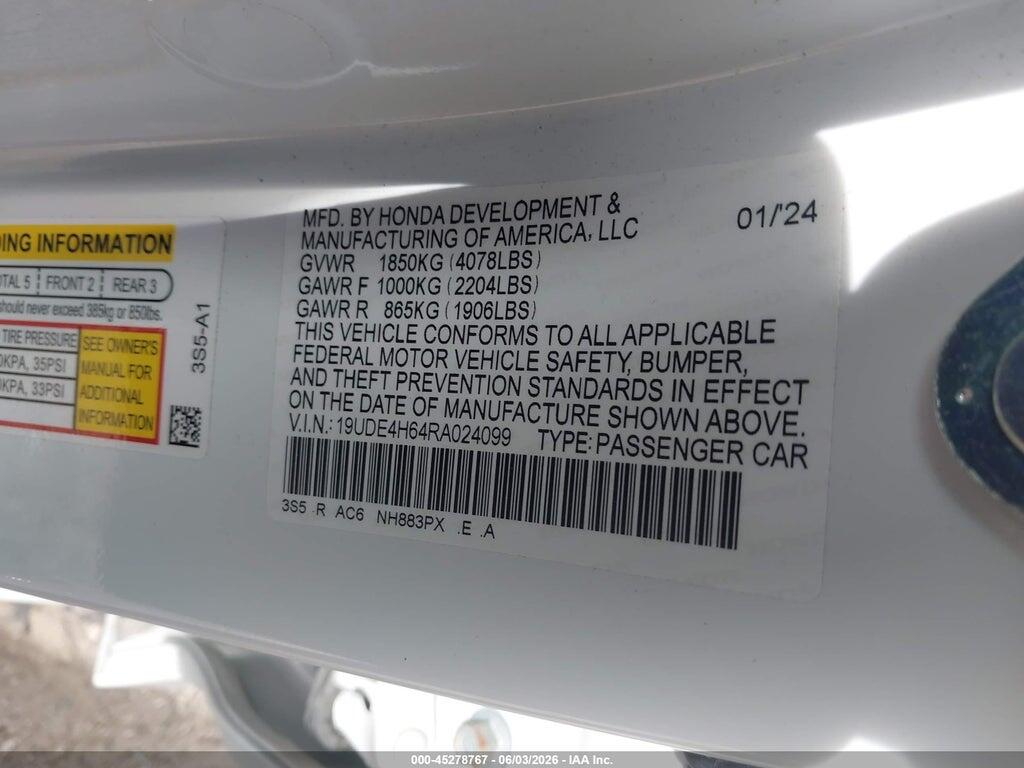 19UDE4H64RA024099 2024 ACURA INTEGRA photo no. 9