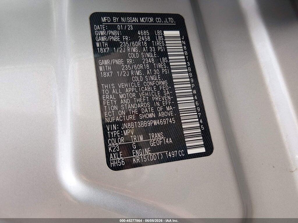 JN8BT3BB9PW469745 2023 NISSAN ROGUE photo no. 9