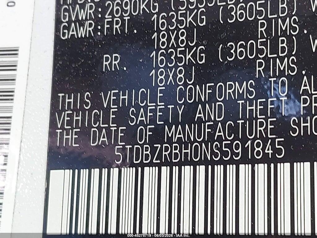 5TDBZRBH0NS591845 2022 TOYOTA HIGHLANDER photo no. 9